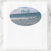 Danke Oval Sticker (Tasche)