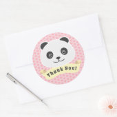 Danke Panda Runder Aufkleber (Umschlag)