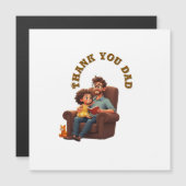 Danke Papa, glücklicher Vater-Tag Magnetkarte (Vorne/Hinten)