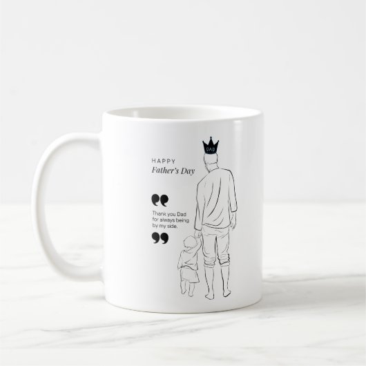 Danke, Papa, immer auf meiner Seite zu sein Kaffeetasse (Links)