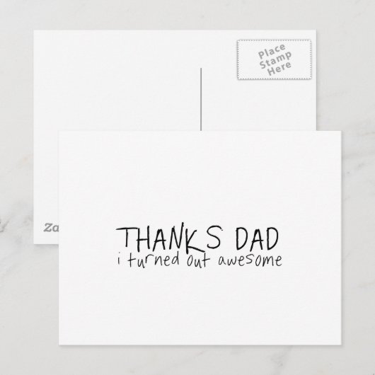 Danke Papa... Vatertagsgeschenk Postkarte (Vorne/Hinten)