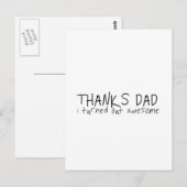 Danke Papa... Vatertagsgeschenk Postkarte (Vorne/Hinten)