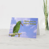 Danke, Papagei Sitting Dankeskarte (Vorderseite)