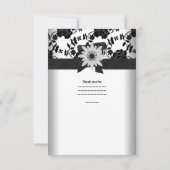 Danke Party Schwarz-weiß Blume Diamond (Rückseite)