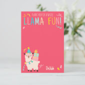 Danke Party-Tiere Llama Geburtstagsmädchen Rosa (Stehend Vorderseite)