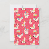 Danke Party-Tiere Llama Geburtstagsmädchen Rosa (Rückseite)
