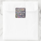 Danke Pastel Mosaic Tile Muster Wertschätzung Quadratischer Aufkleber (Tasche)