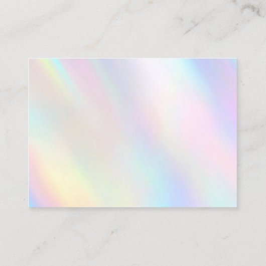 Danke Pastellfarben Visitenkarte (Rückseite)