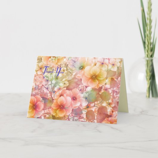 Danke, Pastellgarten Karte (Vorderseite)