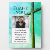 DANKE PASTOR Behaltend Jesus Center FOTO Fotoplatte (Vorderseite)