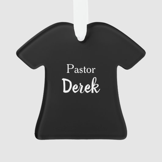 Danke, Pastor Ornament (Rückseite)