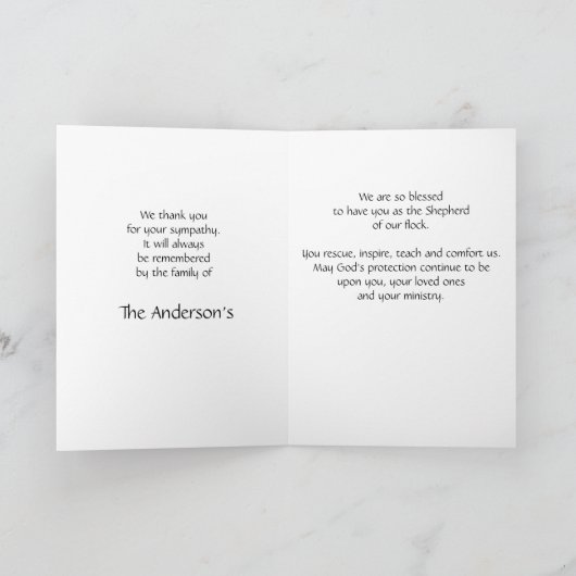 Danke Pastor Shepherd Lost Flock Sheep (Innenseite)