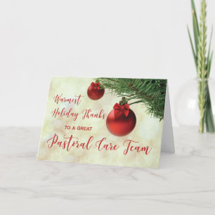 Danke Pastoral Care Team Weihnachtsbaum Ornament Karte
