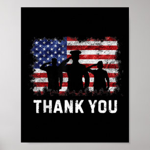 Danke Patrioten-Shirts Memorial Day 4. Juli Poster