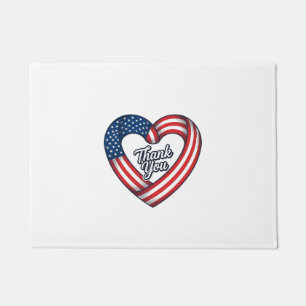 Danke Patriotenherz Vintage-Vektordesign_1 Fußmatte