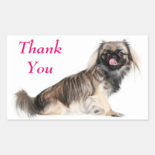 Danke Pekingeser Welpen-Hund Grüß Aufkleber