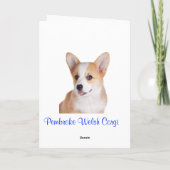 Danke Pembroke Welsh Corgi Grußkarte (Rückseite)