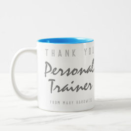 Danke Personal Trainer Zweifarbige Tasse