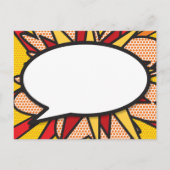 DANKE Personalisierte Sprechblase Modern Ankündigungspostkarte (Rückseite)