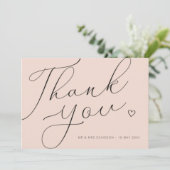 Danke | personalisierte zweiseitige Hochzeit (Stehend Vorderseite)