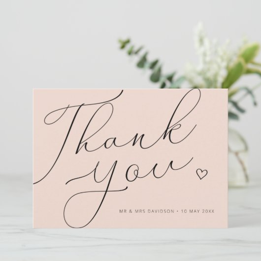 Danke | personalisierte zweiseitige Hochzeit (Stehend Vorderseite)