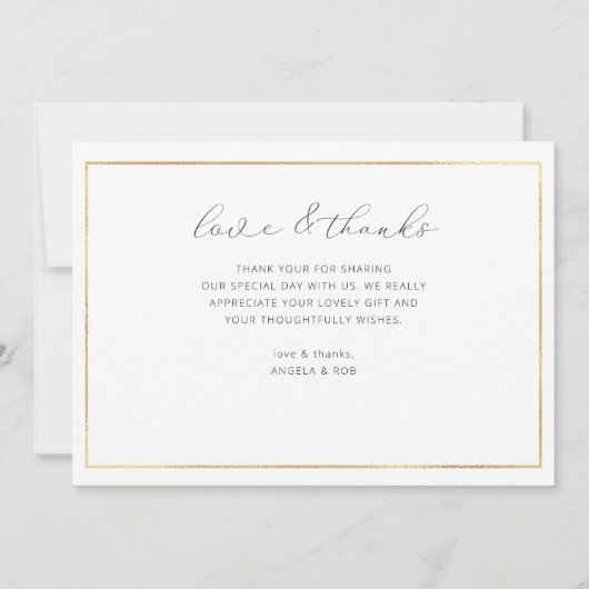 Danke | personalisierte zweiseitige Hochzeit (Rückseite)