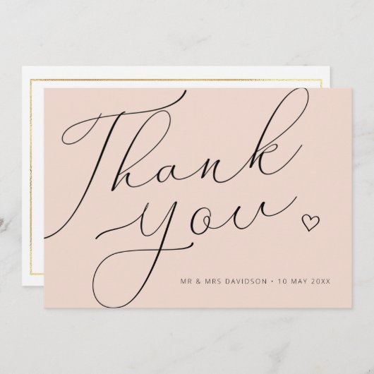 Danke | personalisierte zweiseitige Hochzeit (Vorne/Hinten)