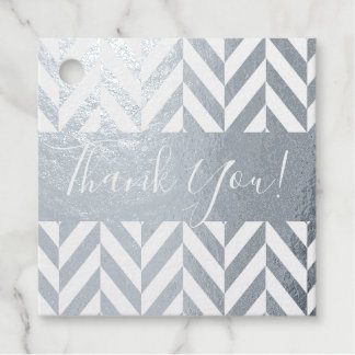 Danke Personalisiertes ZigZag-Chevron-Muster Geschenkanhänger