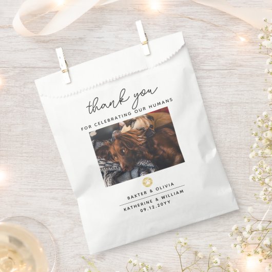 Danke, Pet Foto Wedding Geschenktütchen (Ausgeschnitten)