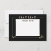 Danke, Pewter Gun Barrel Einladung (Rückseite)