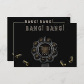 Danke, Pewter Gun Barrel Einladung (Vorne/Hinten)