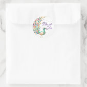 Danke, Pfacock Round Stickers (Tasche)