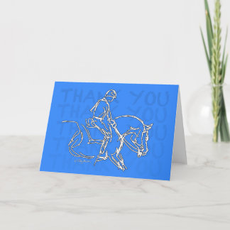 Danke Pferd! Karte - Blau