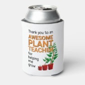 Danke Pflanze Lehrer Monogram Dosenkühler (Kanne Rückseite)