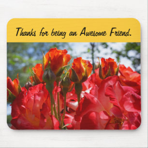 Danke Phantastisch Friend Geschenke Rose Blume Blo Mousepad