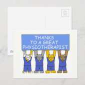 Danke Physiotherapeut Cartoon Cats Postkarte (Vorne/Hinten)