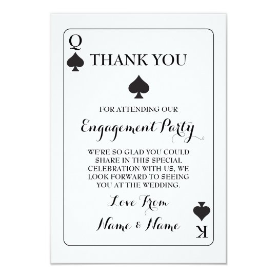 Danke Pikass Spielkarte Konig Queen Einladung Zazzle De