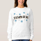 Danke Pinguin Winter Snowflake Holiday Sweatshirt (Vorderseite)