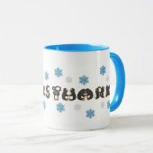 Danke Pinguin Winter Snowflake Snow Tasse (VorderseiteRechts)