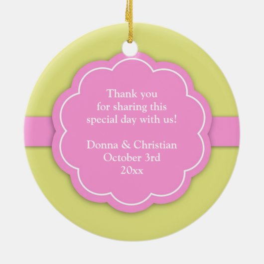 Danke Pink Baby Duwer Gefallen Ornament (Hinten)