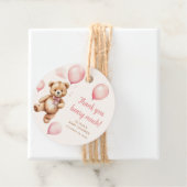 Danke Pink Balloon Girl Teddy Bear Geschenkanhänger (Beispiel)