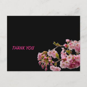Danke, Pink Blossom Blume Postkarte