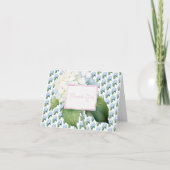 Danke Pink Blue Hydrangea Faltkarte (Vorderseite)