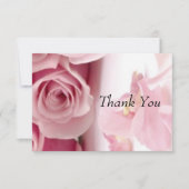 Danke, Pink Blume Dankeskarte (Vorderseite)