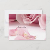 Danke, Pink Blume Dankeskarte (Rückseite)