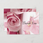 Danke, Pink Blume Dankeskarte (Vorne/Hinten)