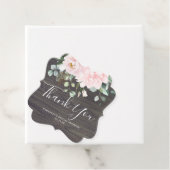 Danke Pink Blume Rustic Wood Brautparty Geschenkanhänger (Beispiel)