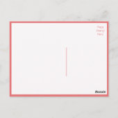 Danke Pink Cherry Blossom Floral Postcard Postkarte (Rückseite)