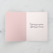 Danke Pink Creme Abstrakte Gestaltung Karte (Innenseite)