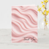 Danke Pink Creme Abstrakte Gestaltung Karte (Gelbe Blume)